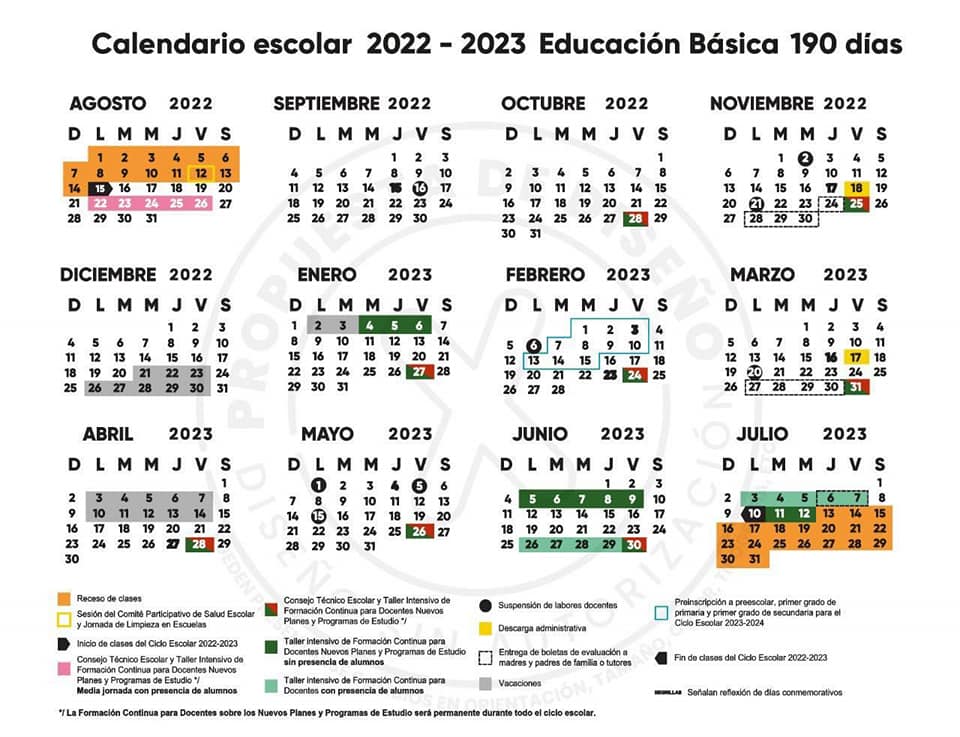 SEP hace oficial el calendario escolar 20222023